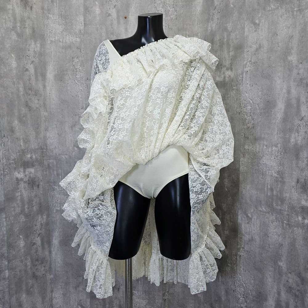 Vintage 80s Curtain Call Costumes Womens S Ivory … - image 5