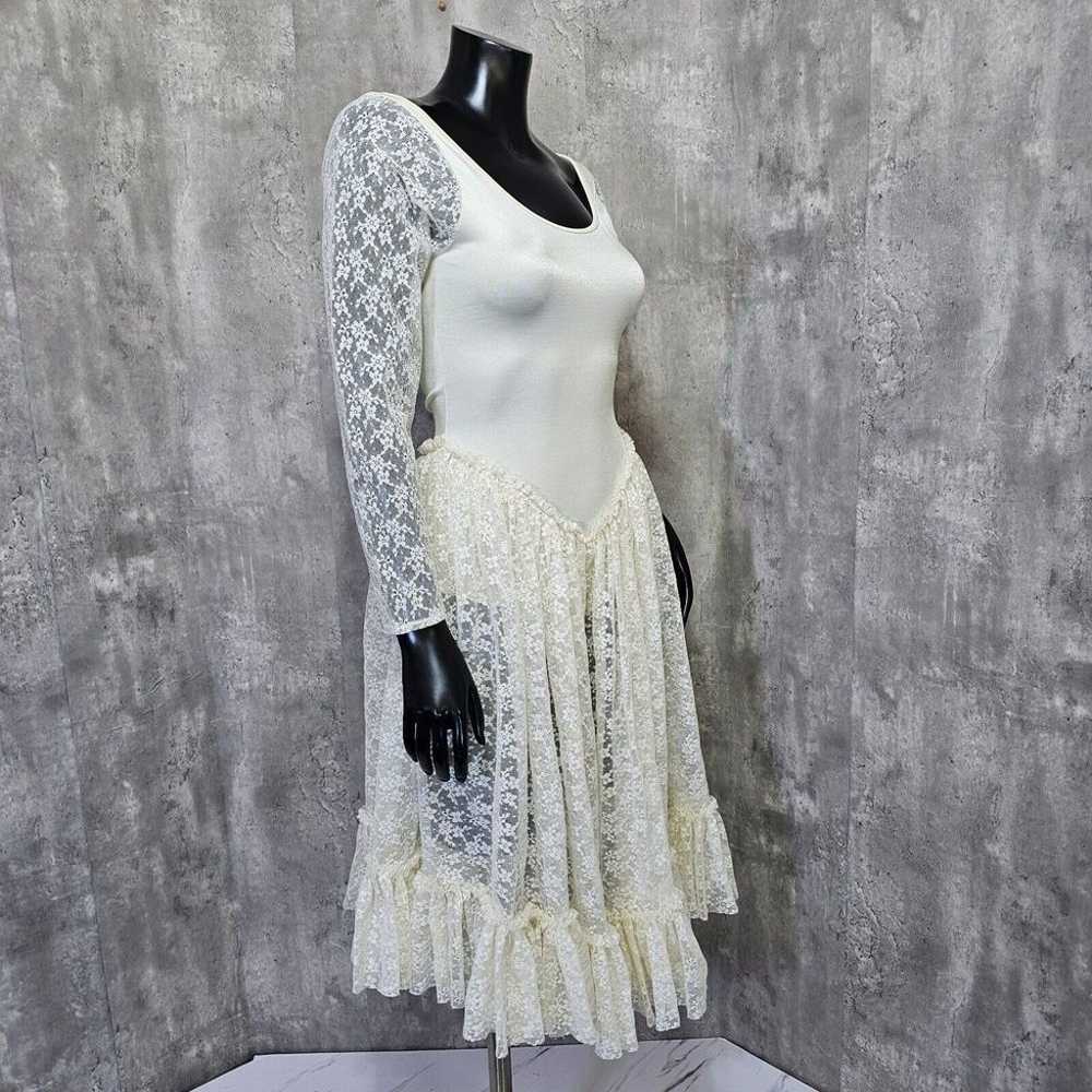 Vintage 80s Curtain Call Costumes Womens S Ivory … - image 6