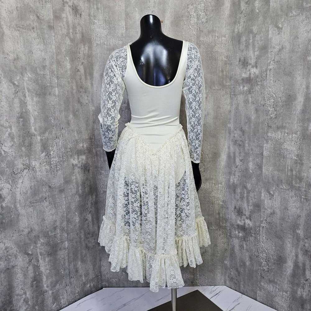 Vintage 80s Curtain Call Costumes Womens S Ivory … - image 9
