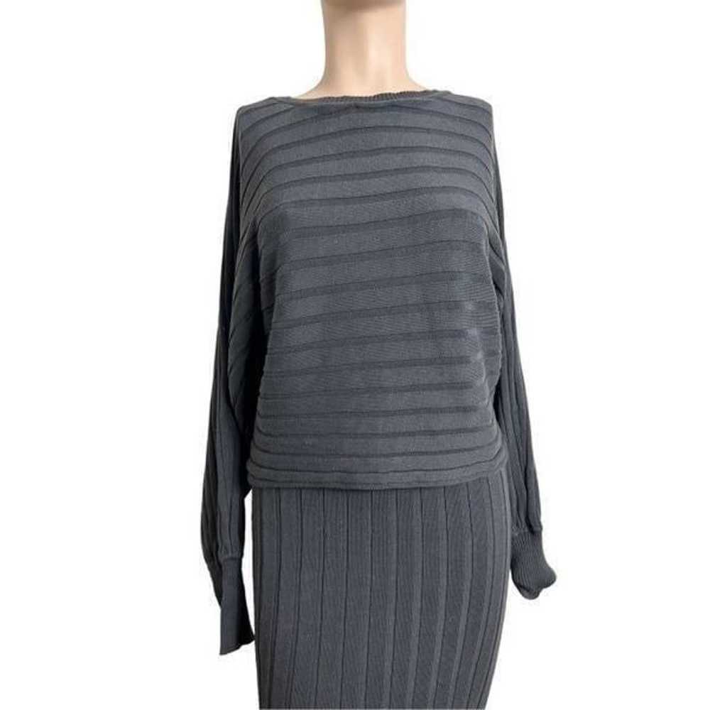 Current air Grey Long Sleeve Long Dress Size Medi… - image 4