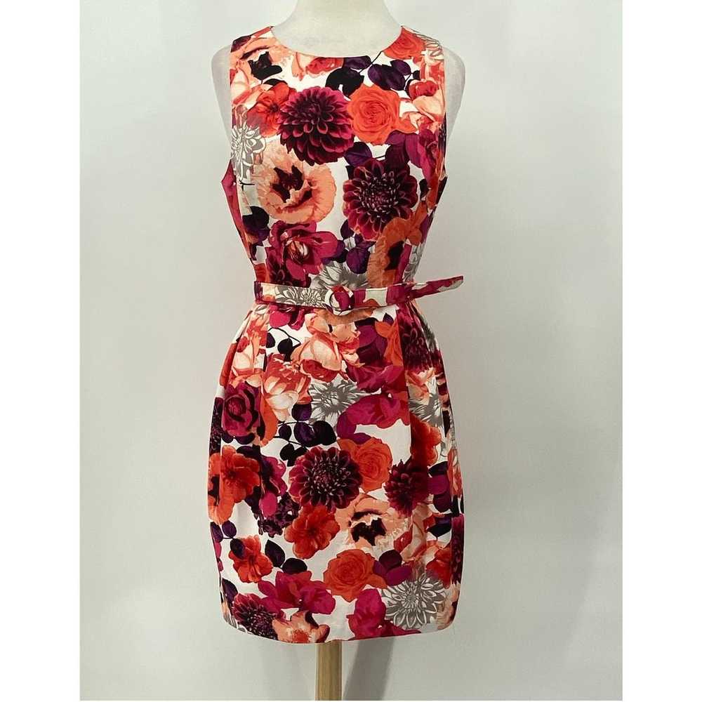 Eliza J Fit & Flare Mini Dress Floral Pattern Sle… - image 2