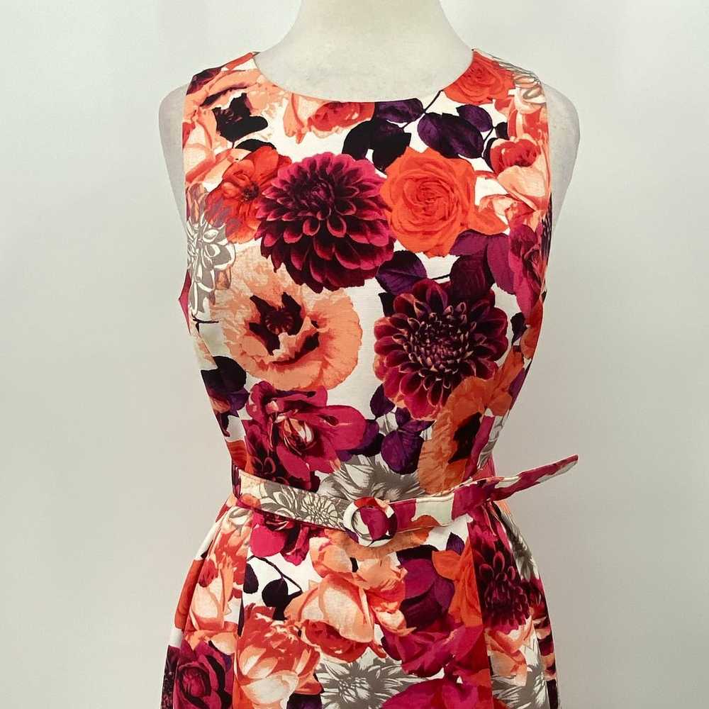 Eliza J Fit & Flare Mini Dress Floral Pattern Sle… - image 3