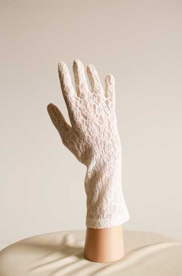 1950s White Lace Gloves