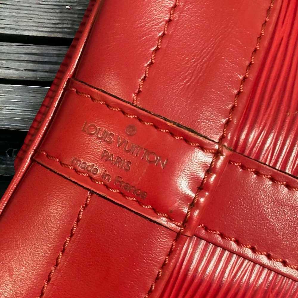 Louis Vuitton Vintage Louis Vuitton Red Epi Noe’ … - image 8