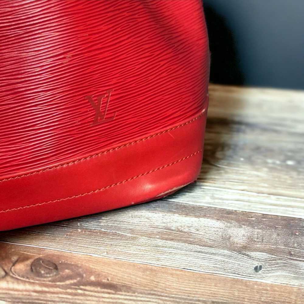 Louis Vuitton Vintage Louis Vuitton Red Epi Noe’ … - image 9