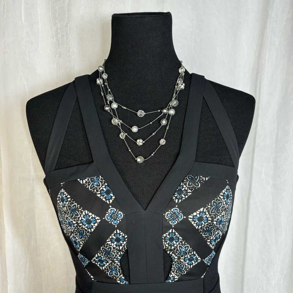 BCBGMaxAria Selena V-Neck Print-Blocked Dress - S… - image 4