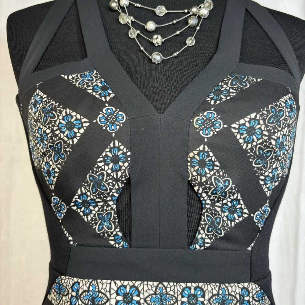 BCBGMaxAria Selena V-Neck Print-Blocked Dress - S… - image 7