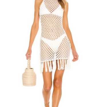 Superdown Revolve Bri Crochet Mini Dress in White - image 1