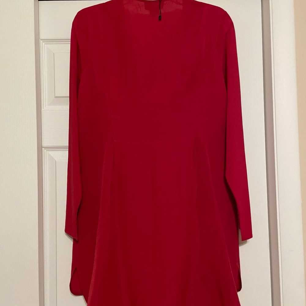 Ted Baker Red Scalloped Ruffle Mini Dress - Size … - image 7