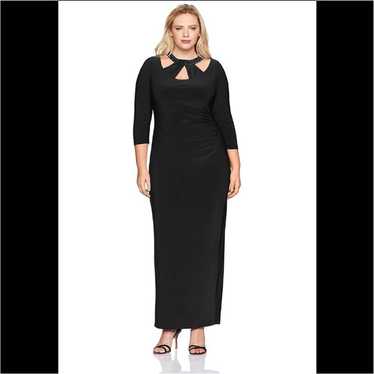 Marina Women's Size Jersey Embellished Neck Gown - image 1