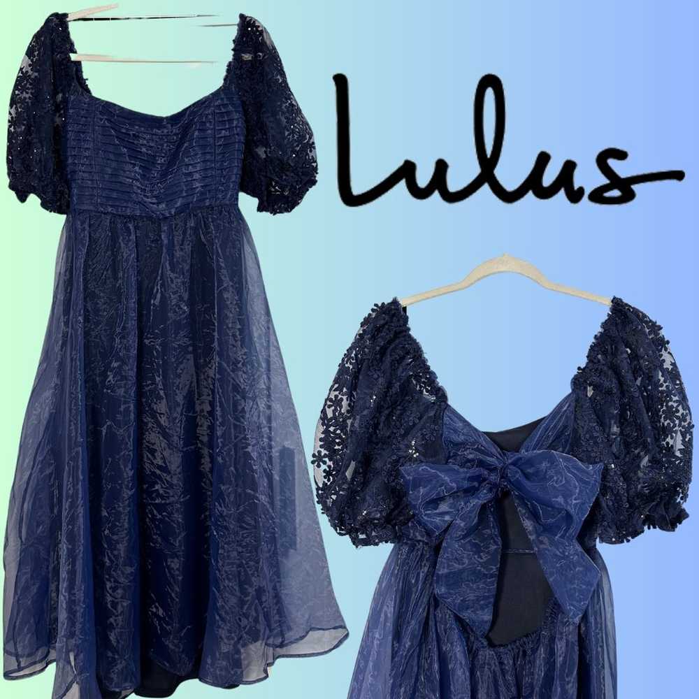 Lulus Midi Tulle Dress W/ Bow - image 1