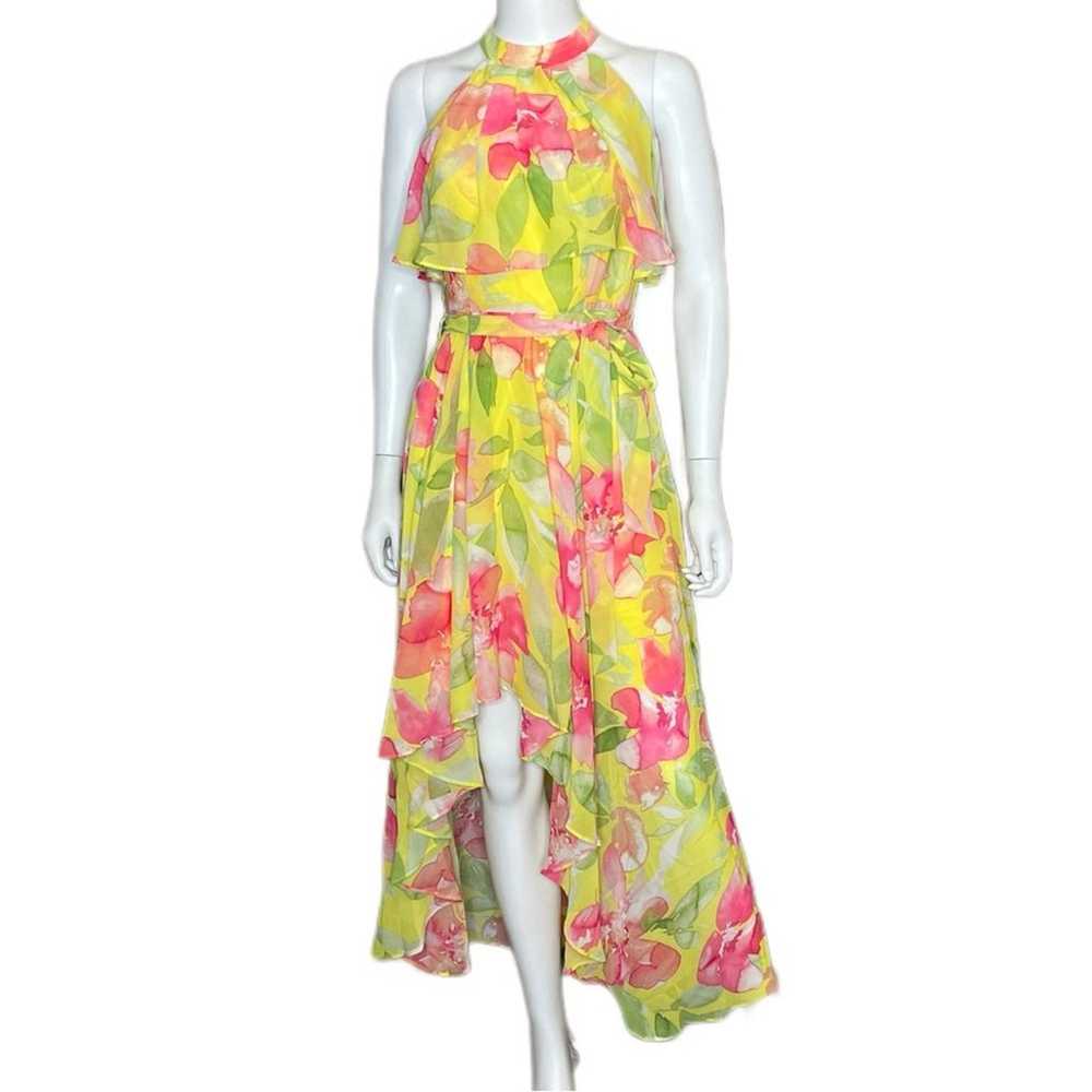 Eliza J Women’s Floral Halter Neck High-Low Dress… - image 2