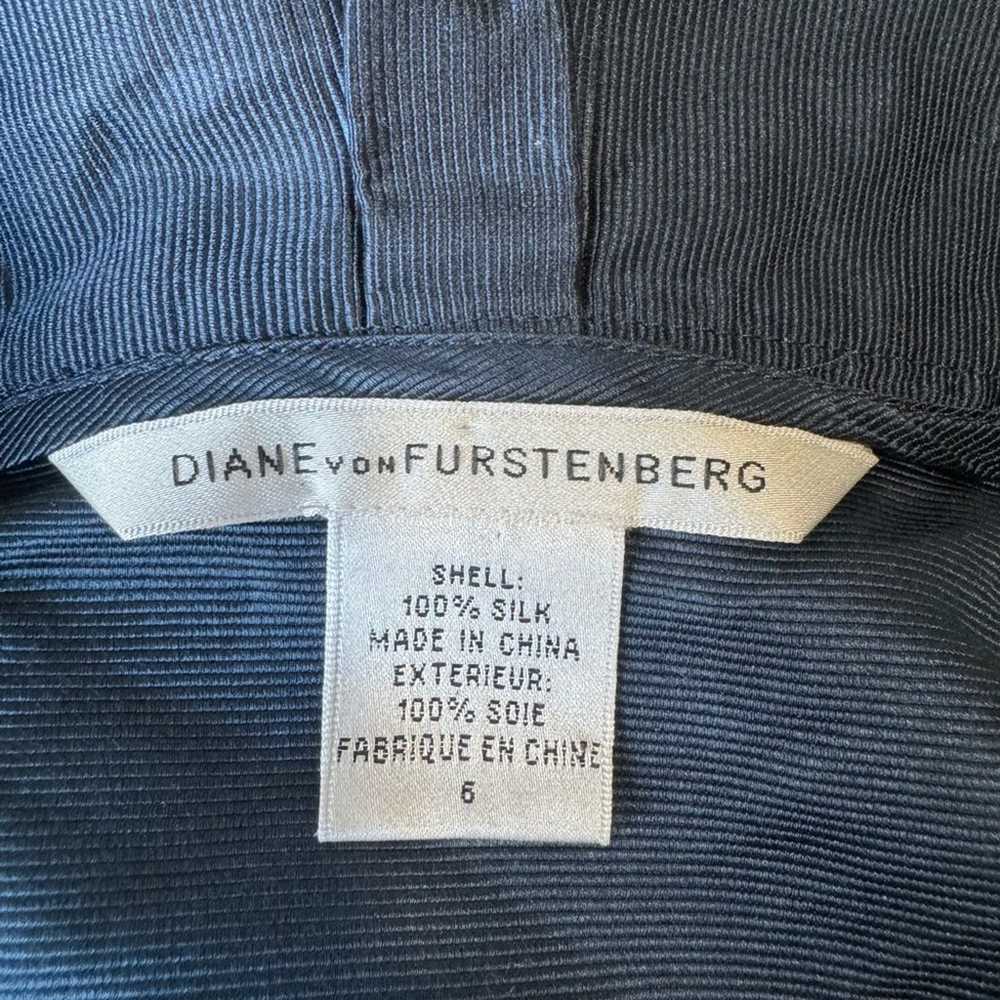 Diane Von Furstenberg  Blue Silk Ruffled Victorie… - image 5