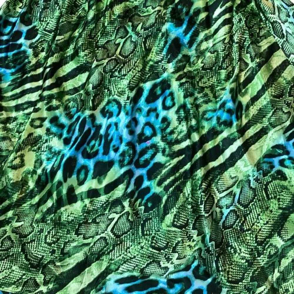 Deb Woman’s Green Alligator Print & Turquoise Che… - image 11