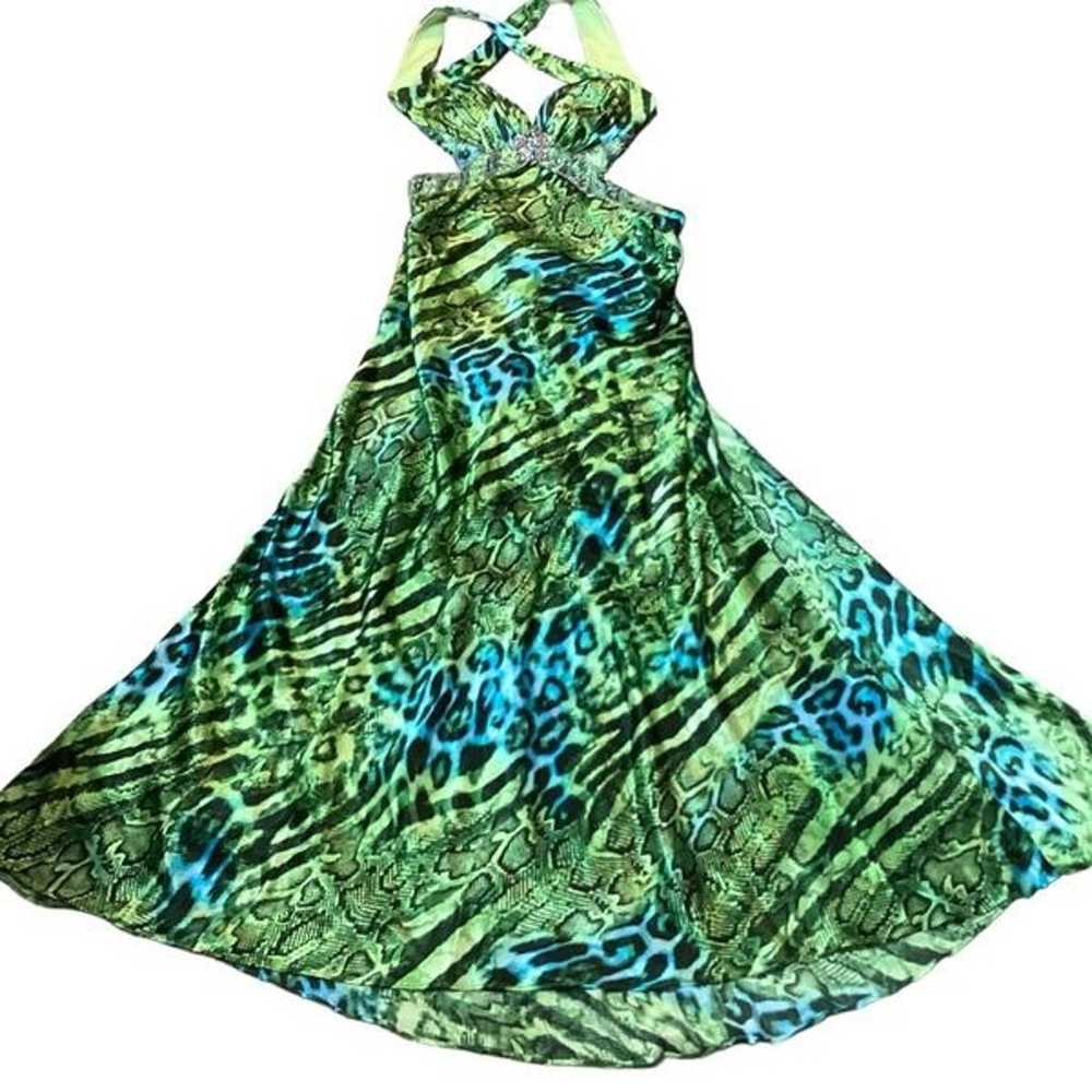 Deb Woman’s Green Alligator Print & Turquoise Che… - image 12