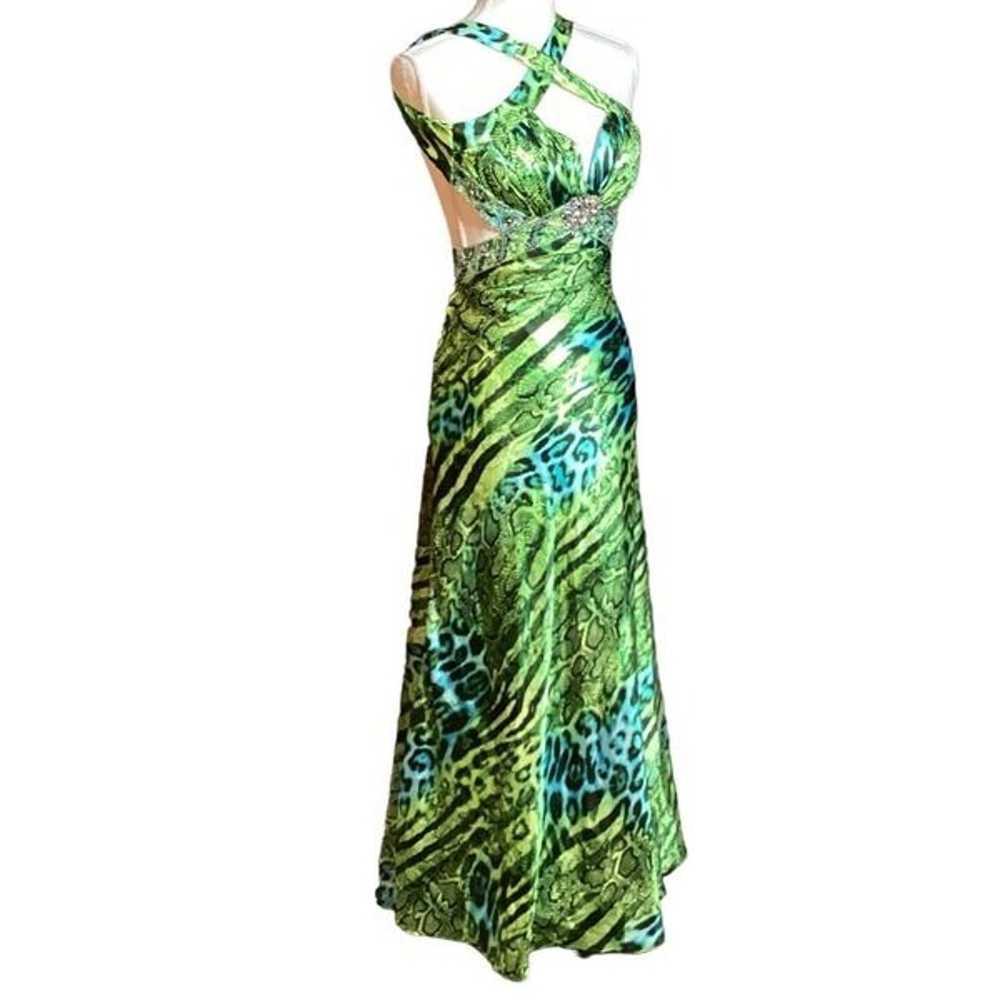 Deb Woman’s Green Alligator Print & Turquoise Che… - image 4