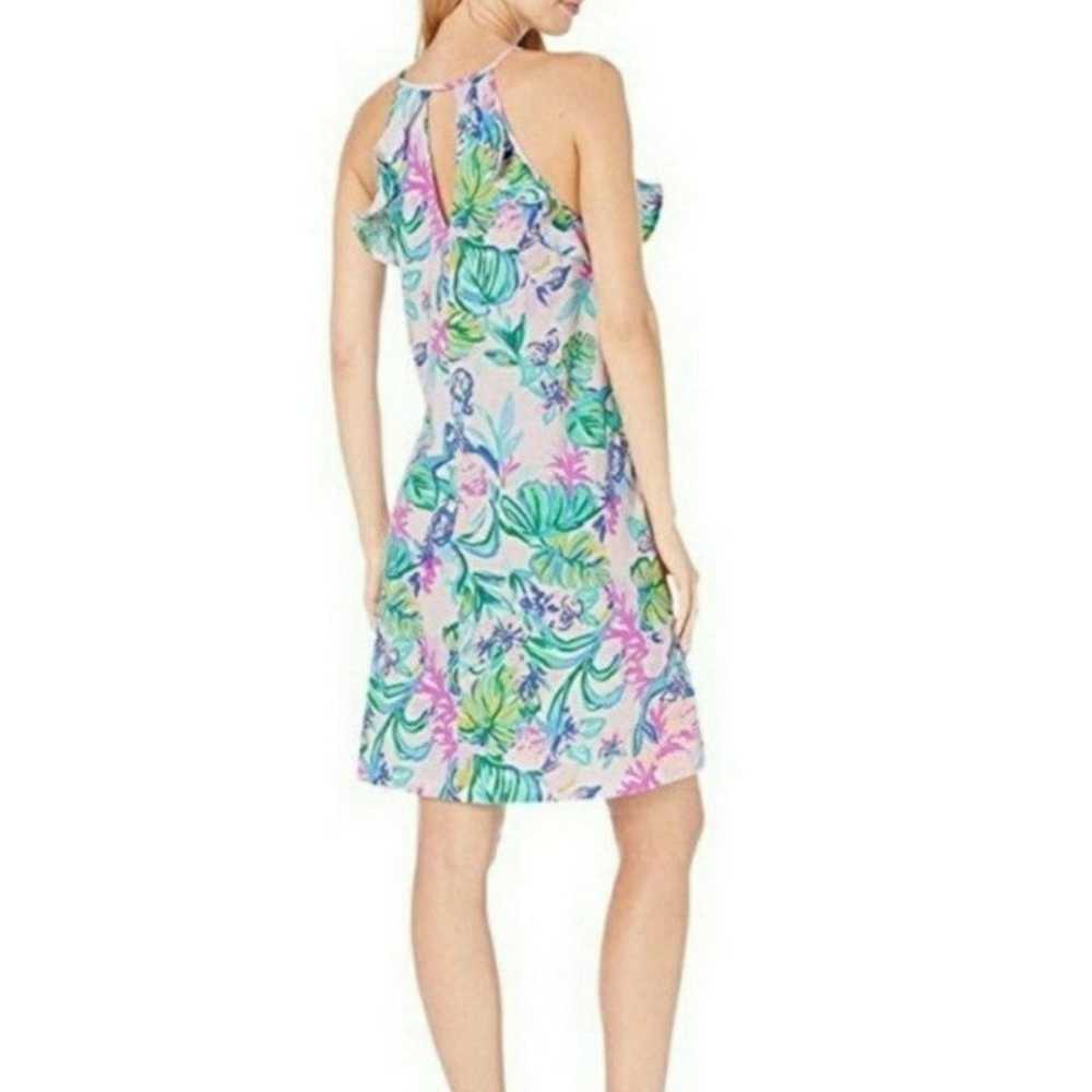Lilly Pulitzer Billie Ruffle Pink And Green Sleev… - image 5