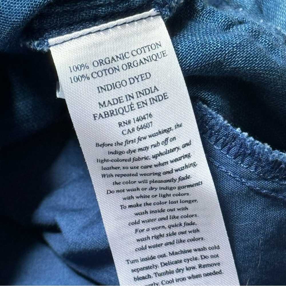 Faherty Isha Indigo Blue Organic Cotton Sleeveles… - image 10