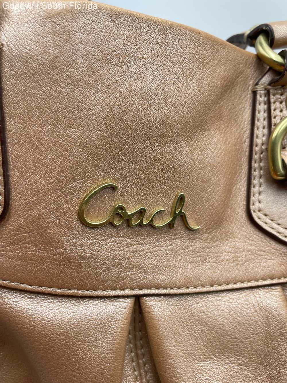 Coach Womens Pink Shimmering Leather Pockets Doub… - image 7