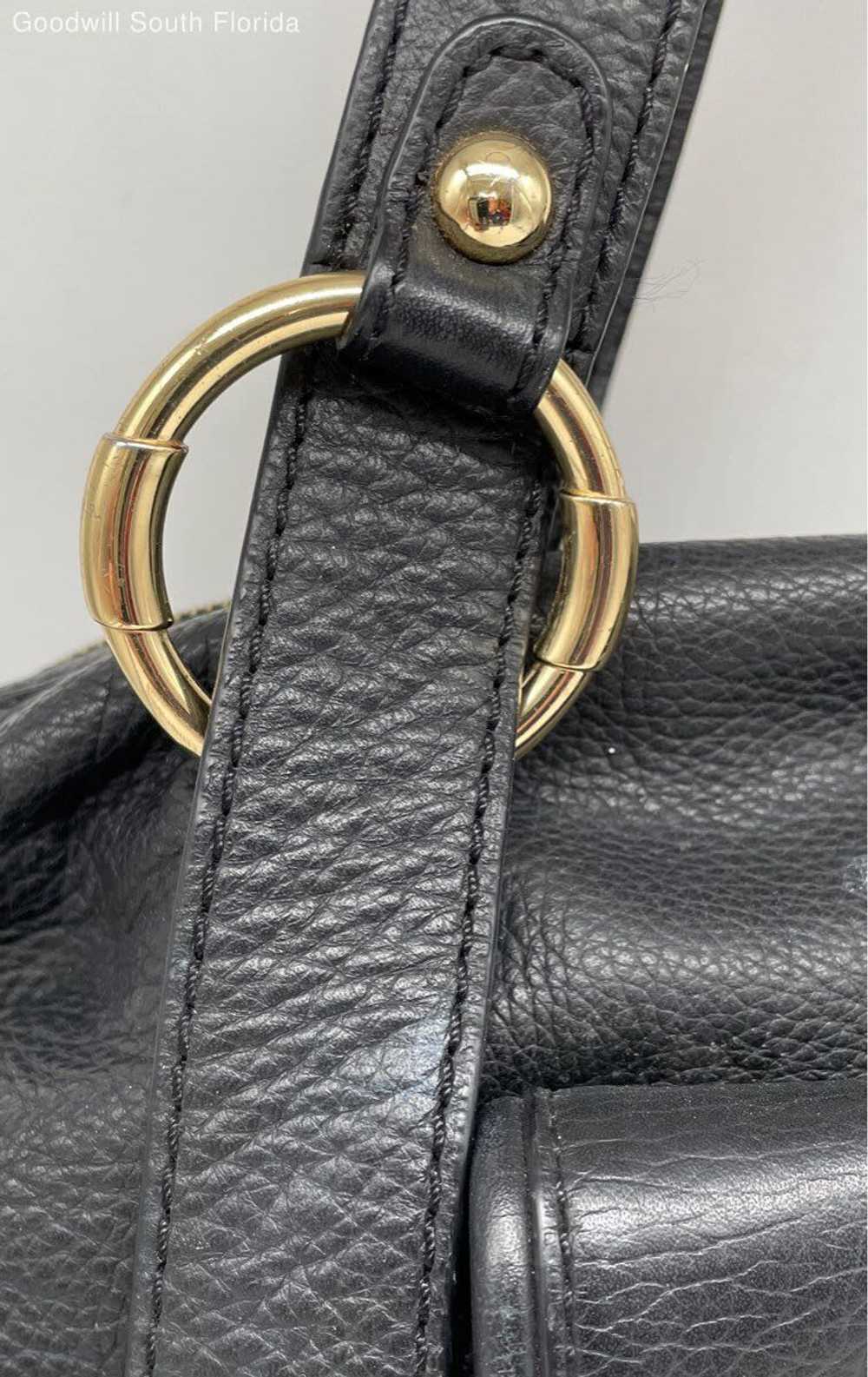 Michael Kors Womens Black Pebbled Leather Studded… - image 4