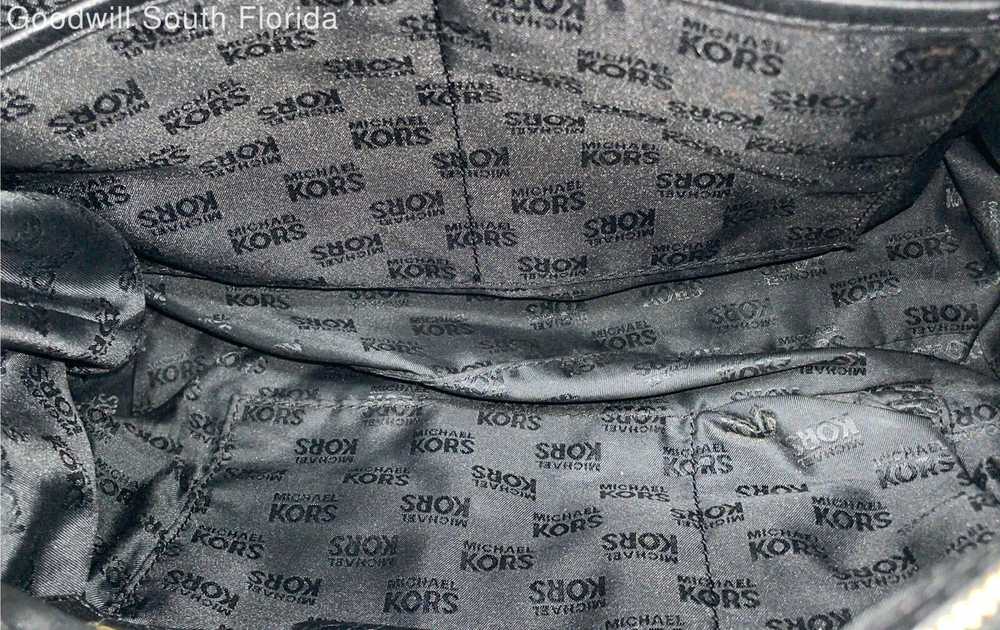 Michael Kors Womens Black Pebbled Leather Studded… - image 6