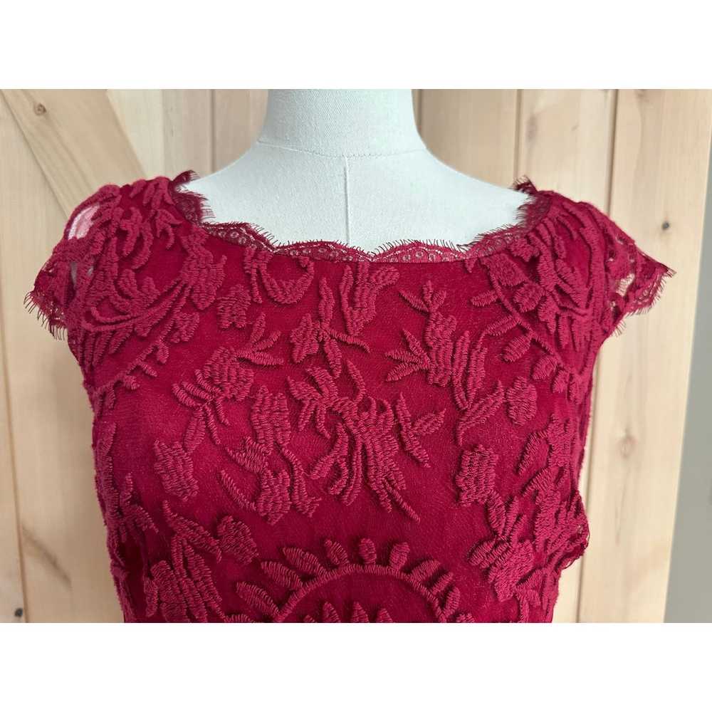 Adrianna Papell | Red Lace Fit and Flare Cocktail… - image 3