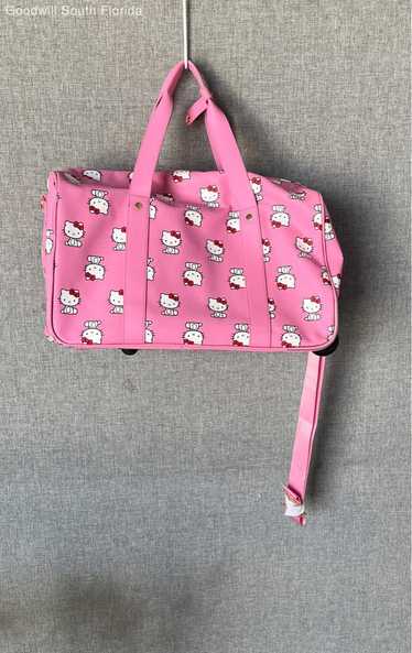 Hello Kitty Womens Pink White Cats Print Rolling W