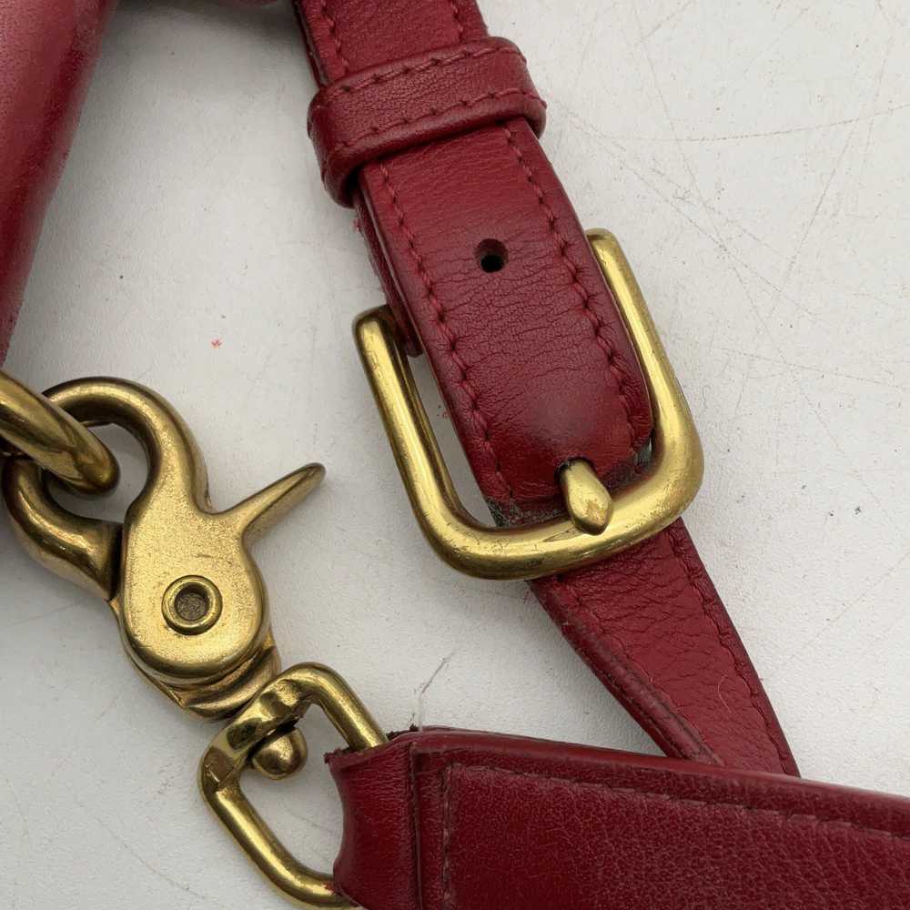 Authentic Vintage Coach Womens Brass Red Leather … - image 10