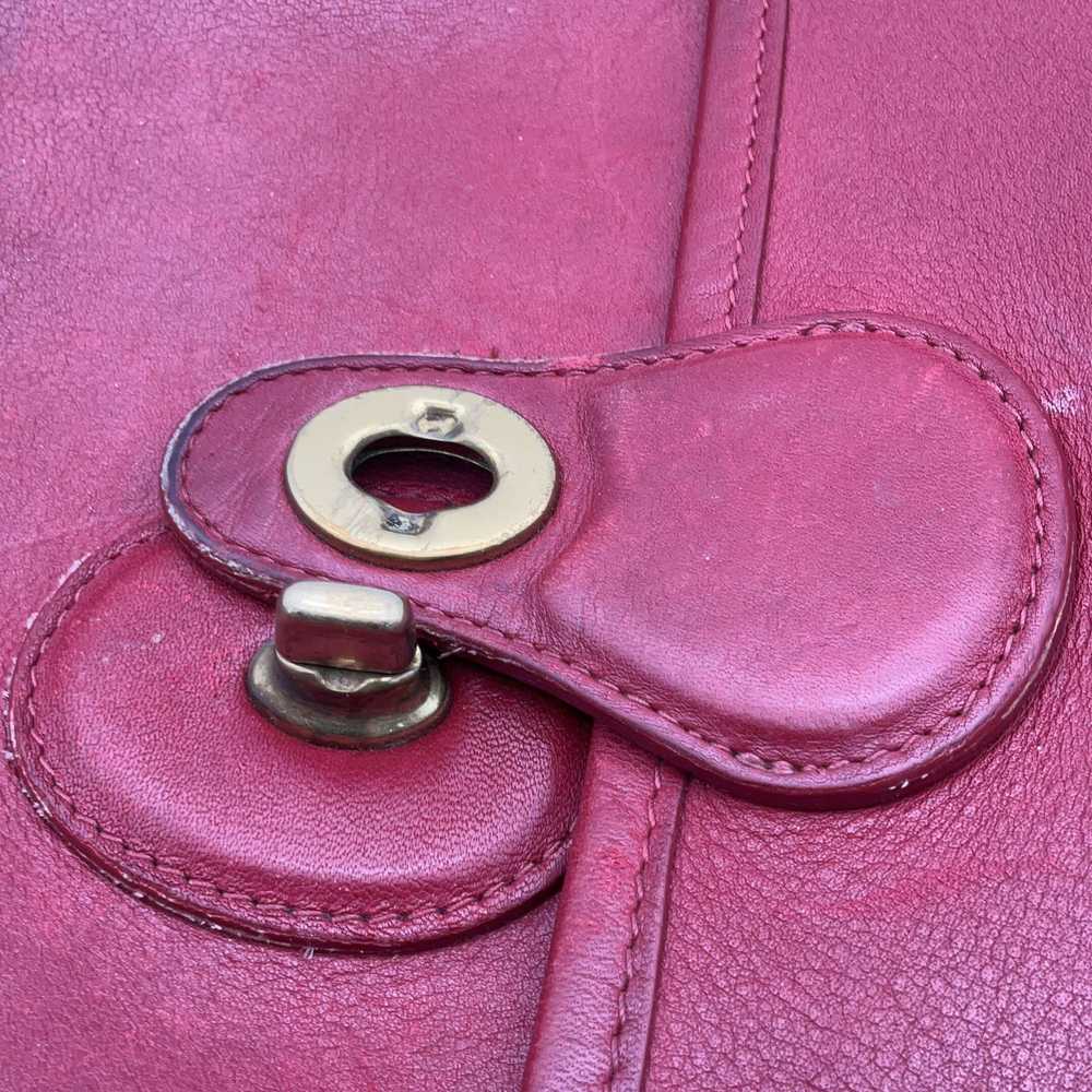 Authentic Vintage Coach Womens Brass Red Leather … - image 7