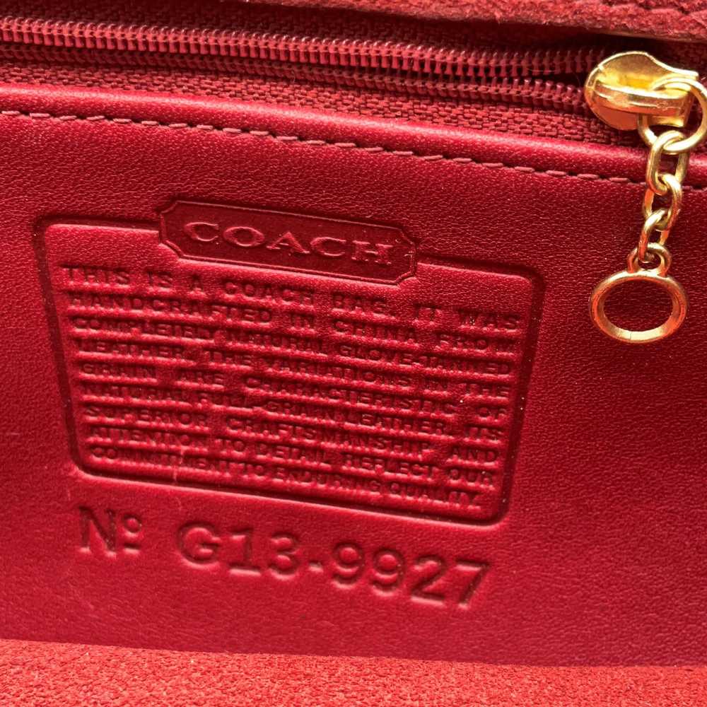 Authentic Vintage Coach Womens Brass Red Leather … - image 9