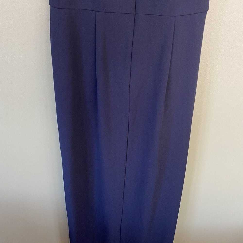 Adrianna Papell Knit Crepe Gown 6 Navy Blue NWOT - image 11