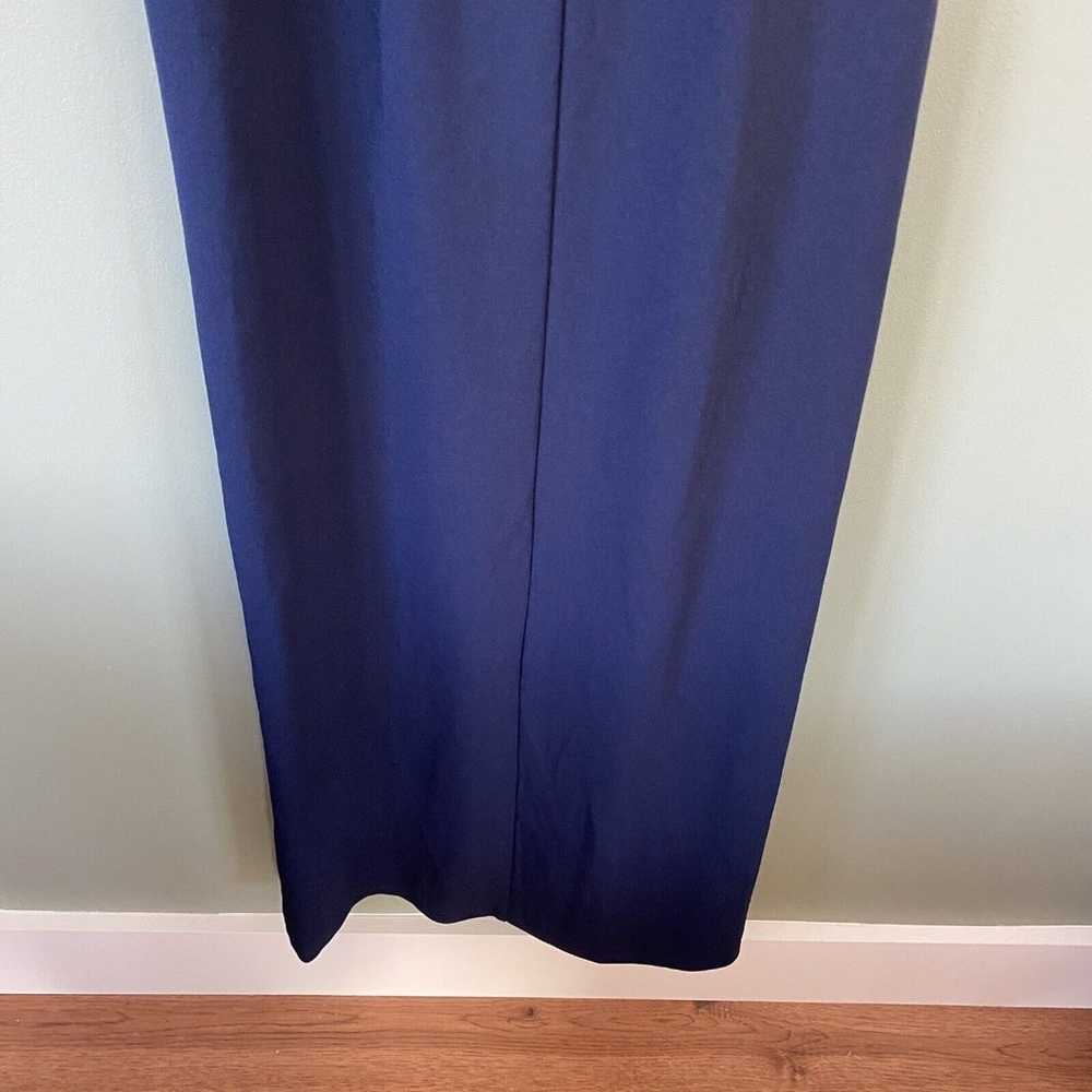Adrianna Papell Knit Crepe Gown 6 Navy Blue NWOT - image 12