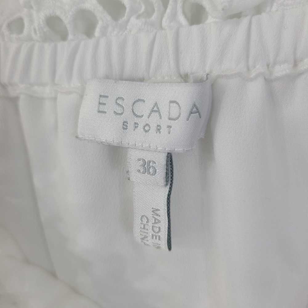 Escada Sport Eyelet Scalloped Long Sleeve Lined S… - image 10