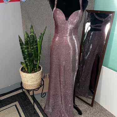 NWOT Juniors Slitted Full Length Maxi Prom Dress - image 1