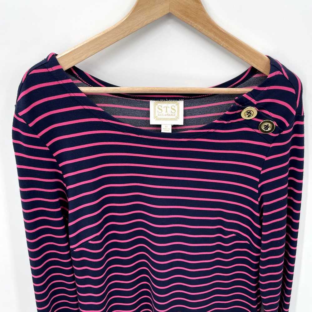 STS Sail to Sable Smiling in Stripes Navy & Pink … - image 2