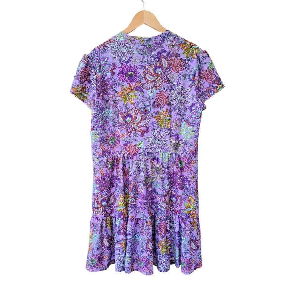 Jude Connally Ginger Dress Size Large Lilac Botan… - image 7