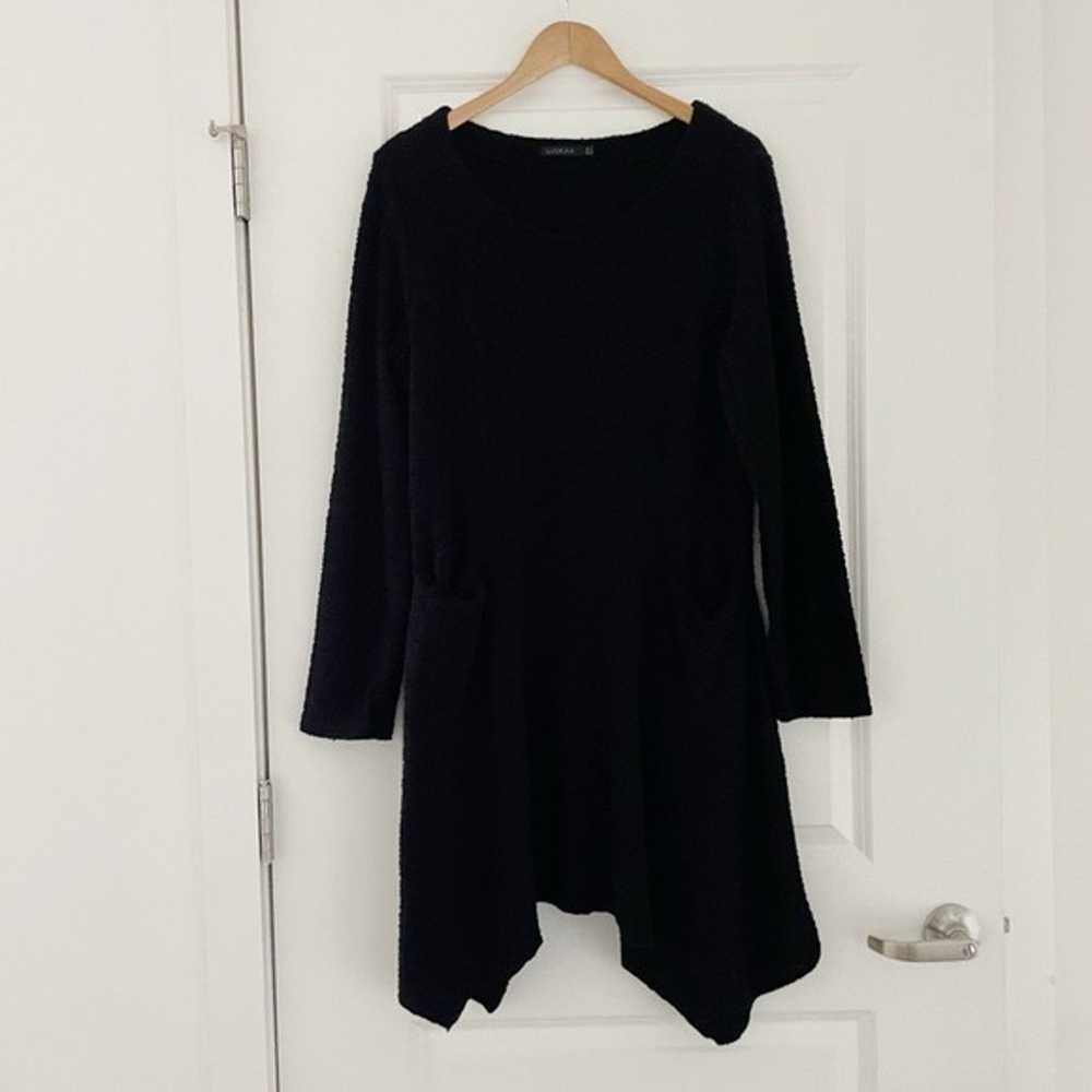 LUUKAA Textured Knit Pocket Tunic Dress Lagenlook - image 2