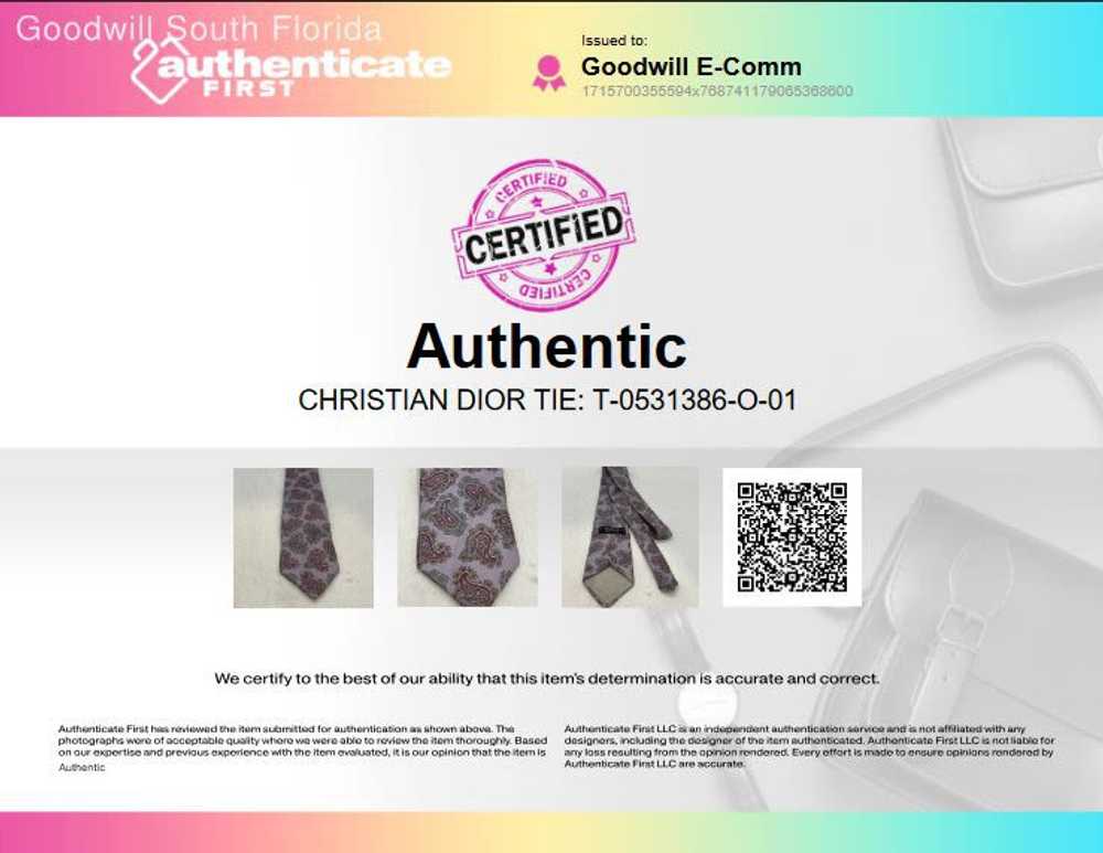 Authentic Christian Dior Mens Purple Paisley Prin… - image 2