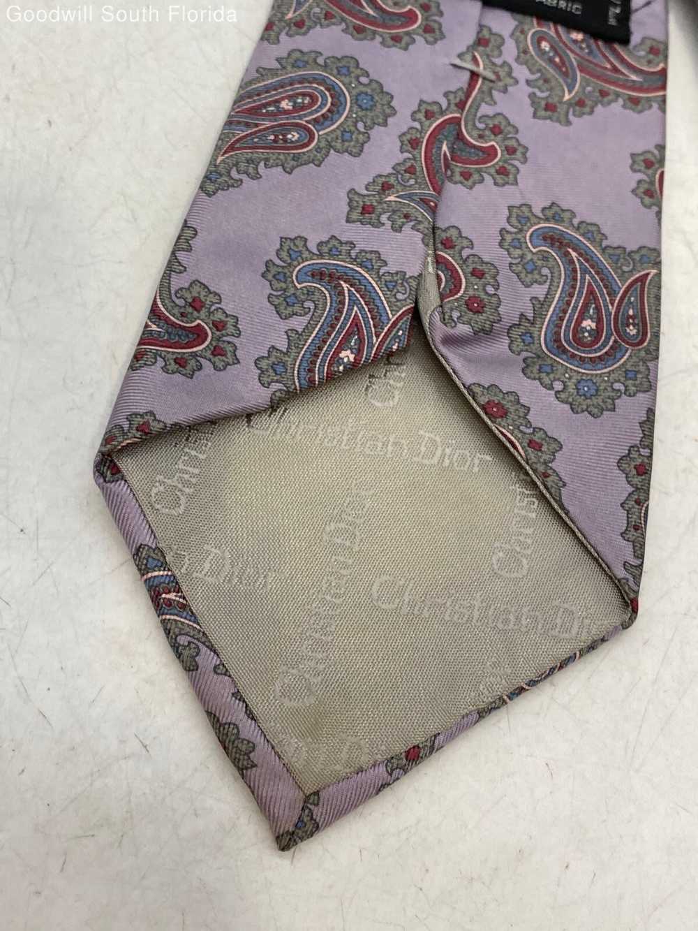 Authentic Christian Dior Mens Purple Paisley Prin… - image 5