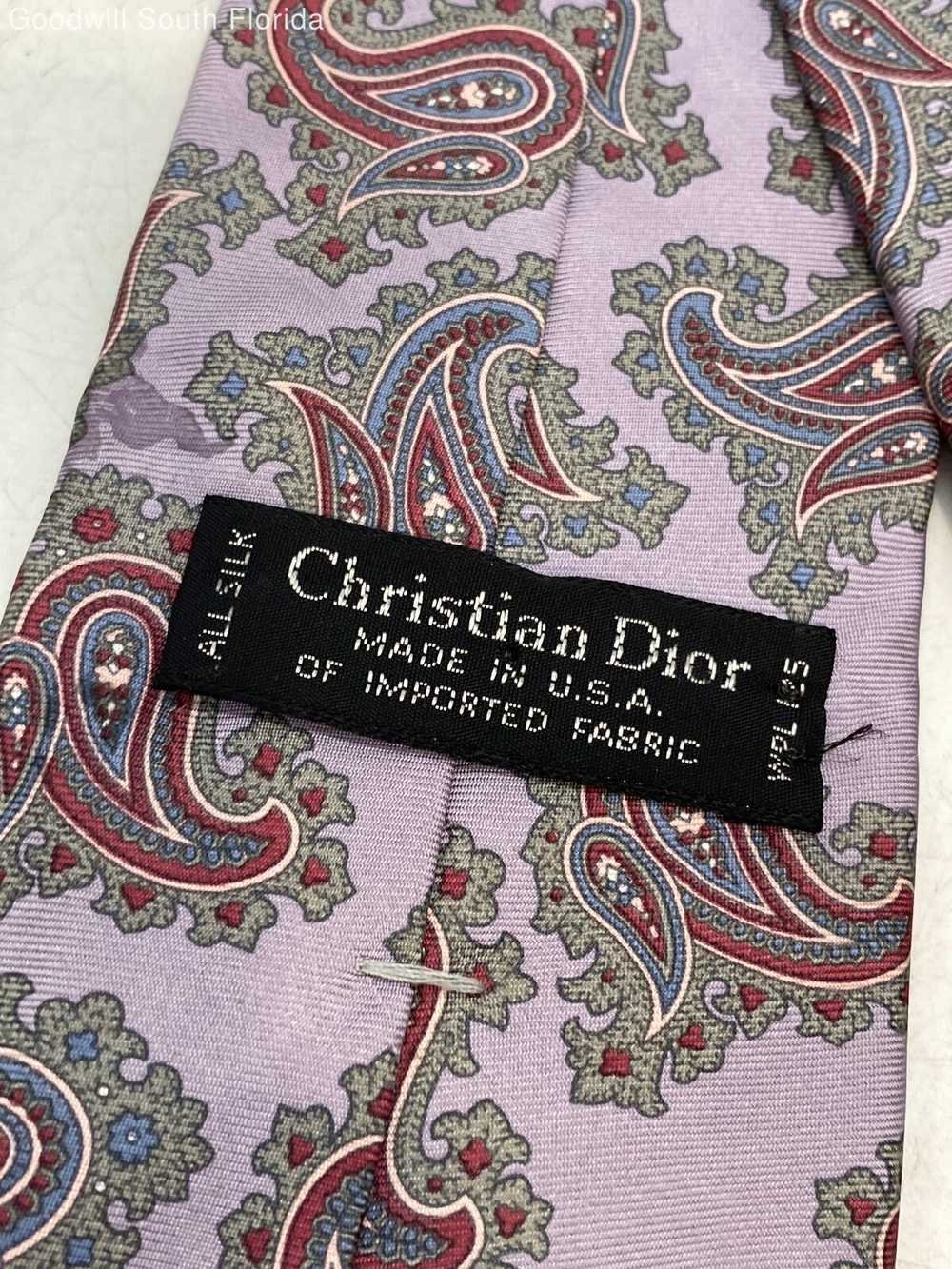 Authentic Christian Dior Mens Purple Paisley Prin… - image 6