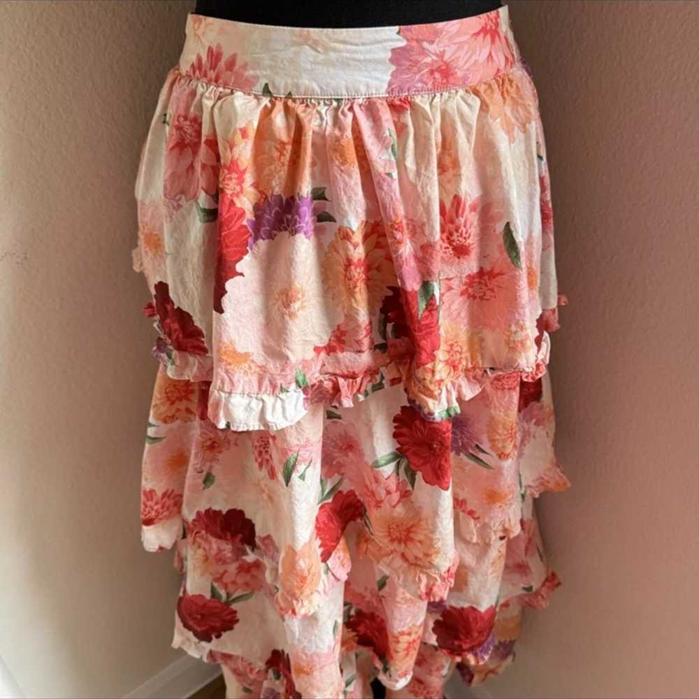 buddy love skirt set Boho Floral Puff Sleeves Cro… - image 10