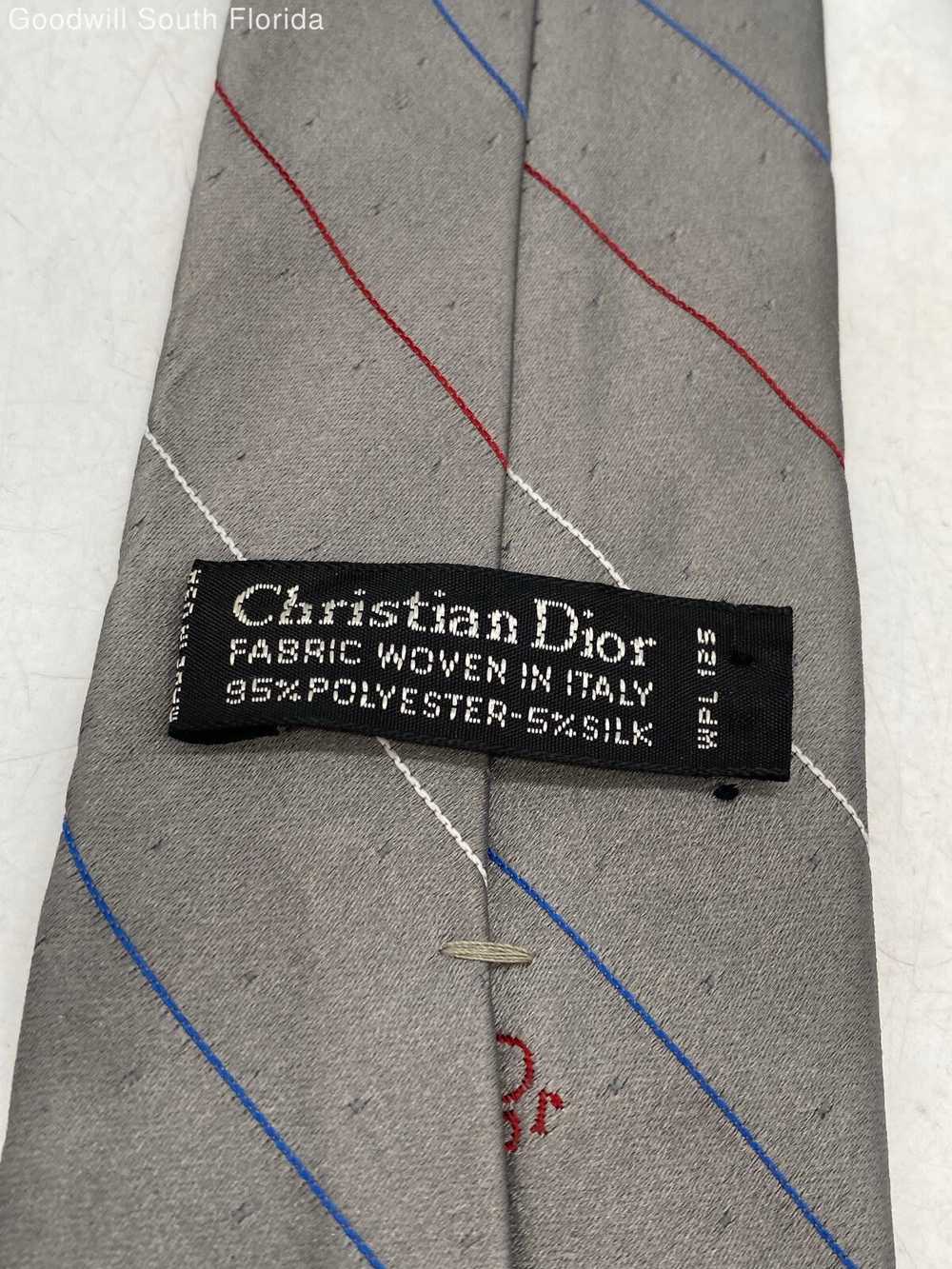 Authentic Christian Dior Mens Gray Multicolor Str… - image 7