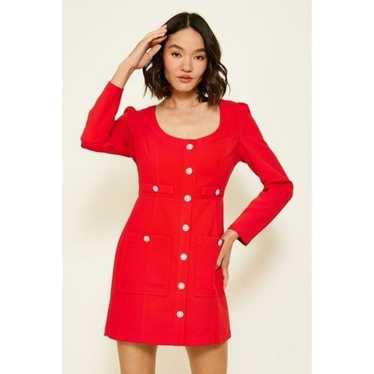 Line and Dot Phillipa Long Sleeve Red mini Dress … - image 1