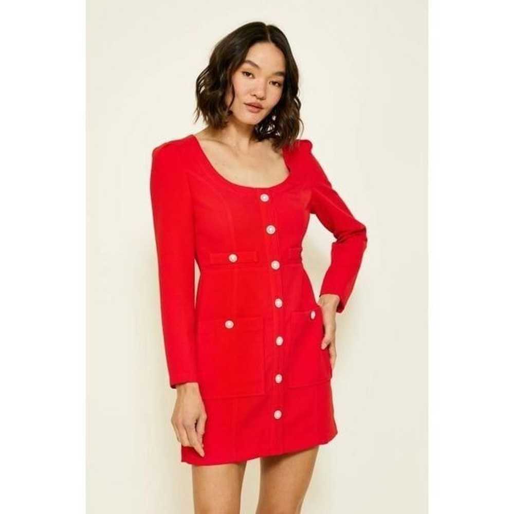 Line and Dot Phillipa Long Sleeve Red mini Dress … - image 2