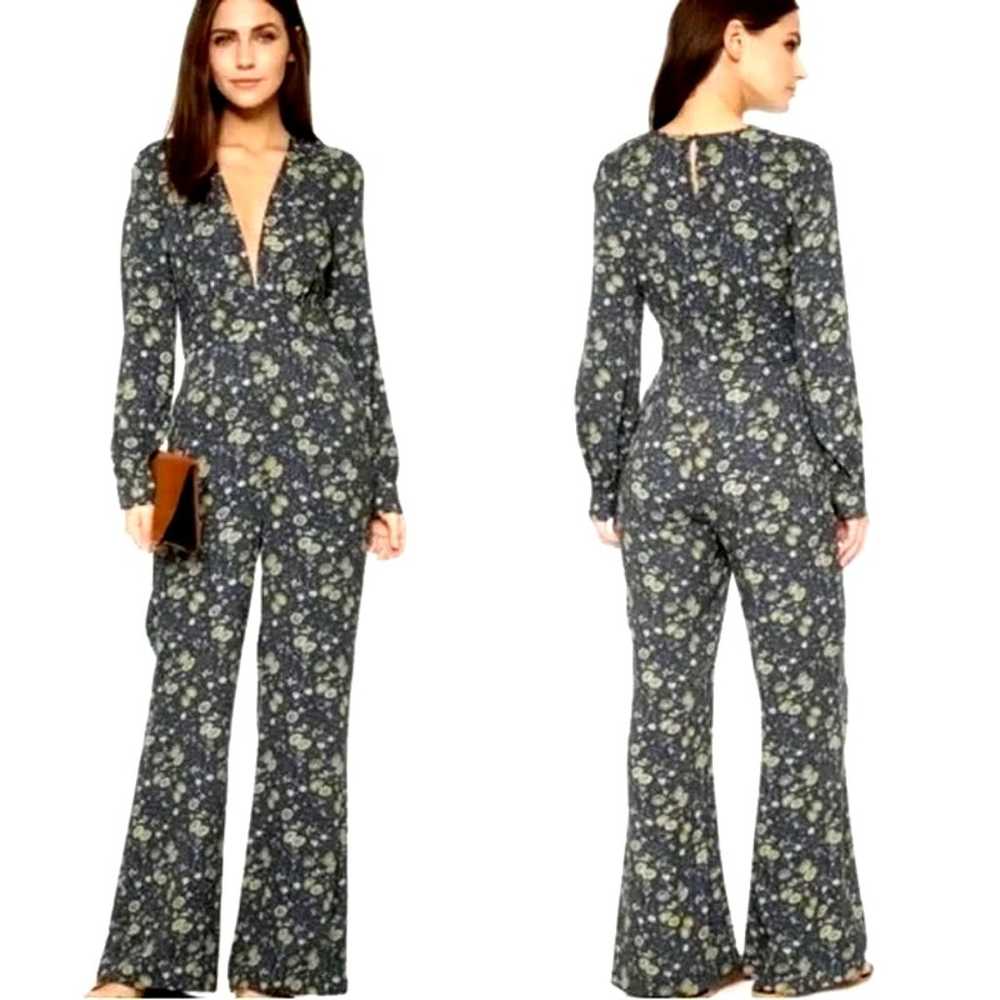 Free People Some Like it Hot Jumpsuit Floral Midn… - image 2