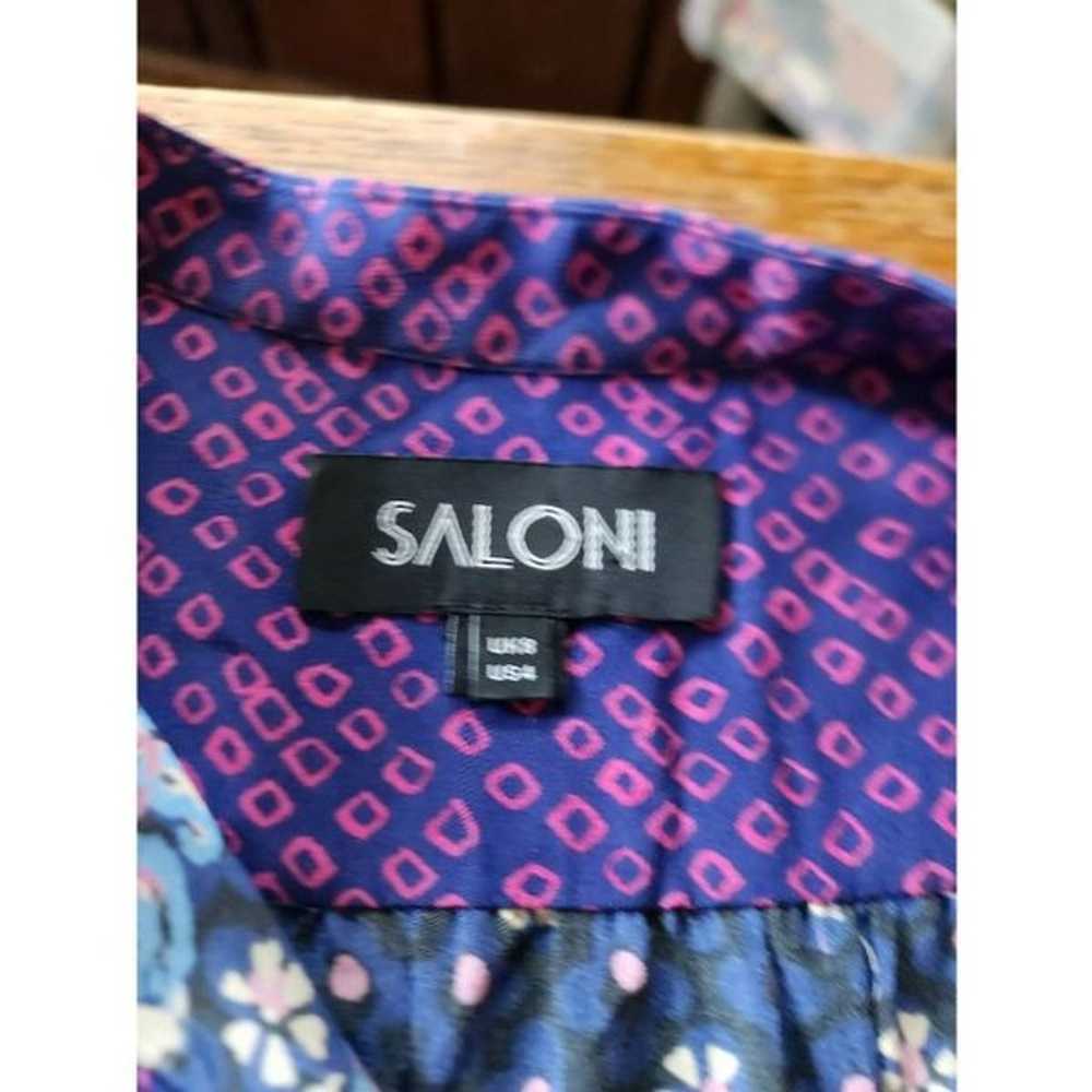 SALONI Tilly printed silk crepe de chine mini dre… - image 2