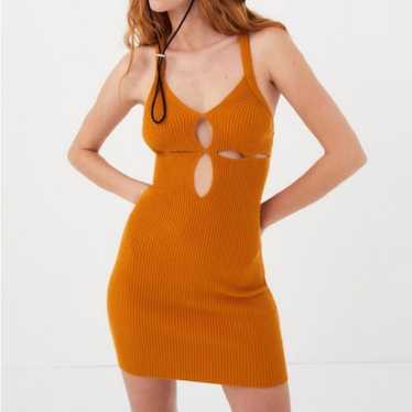For Love and Lemons Maggie Mini Dress Ribbed Knit… - image 1