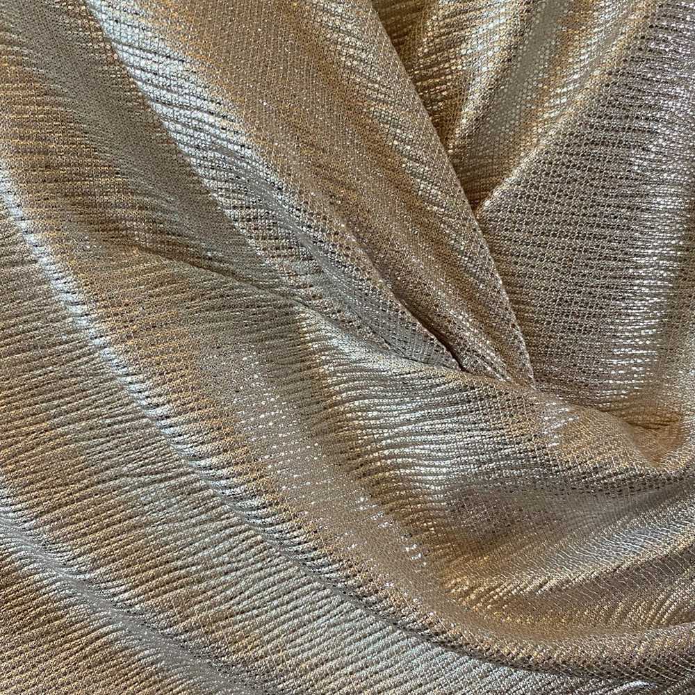 Eliza J silver metallic faux wrap long sleeve max… - image 5