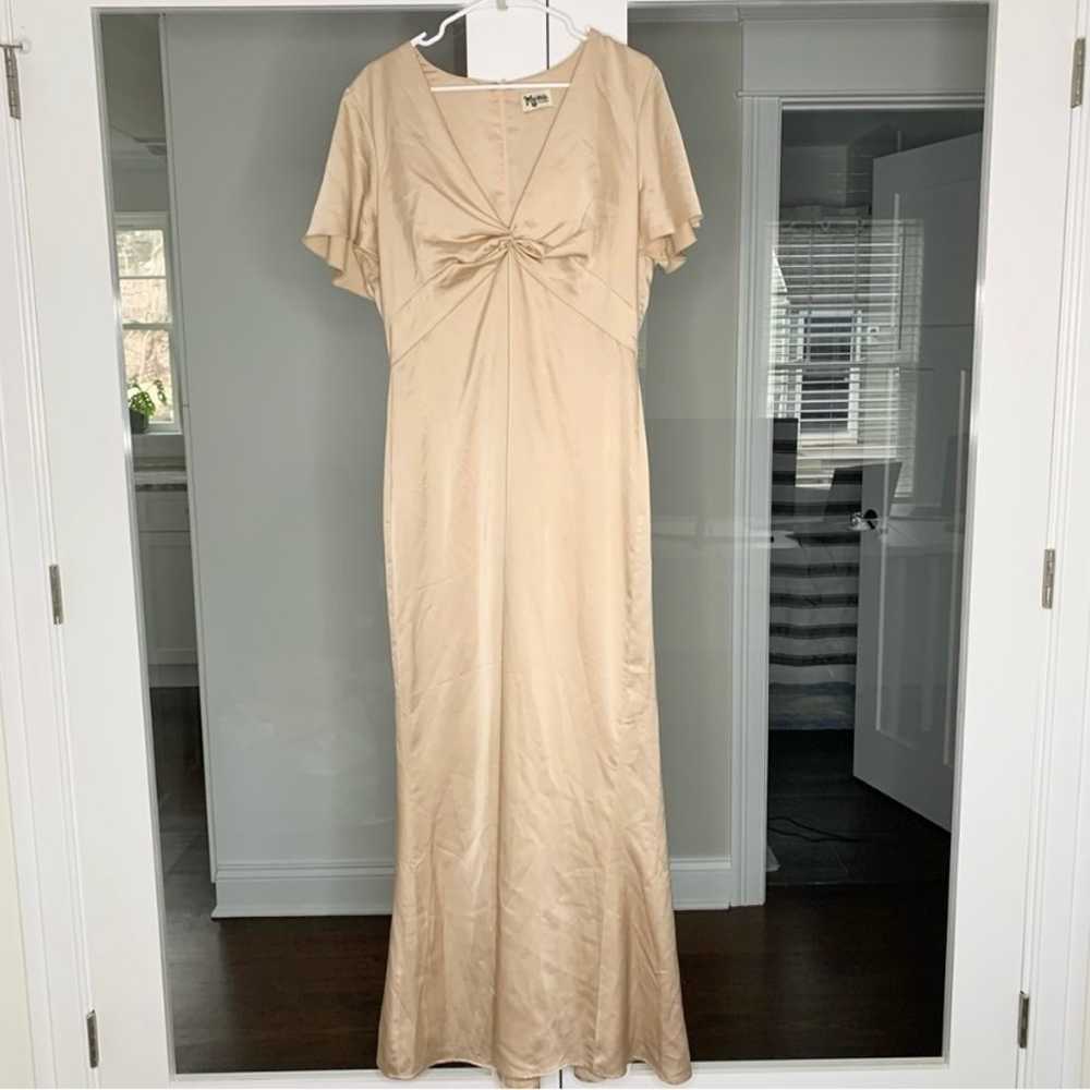Show Me Your MuMu Rome Twist Gown Maxi Dress Cham… - image 2