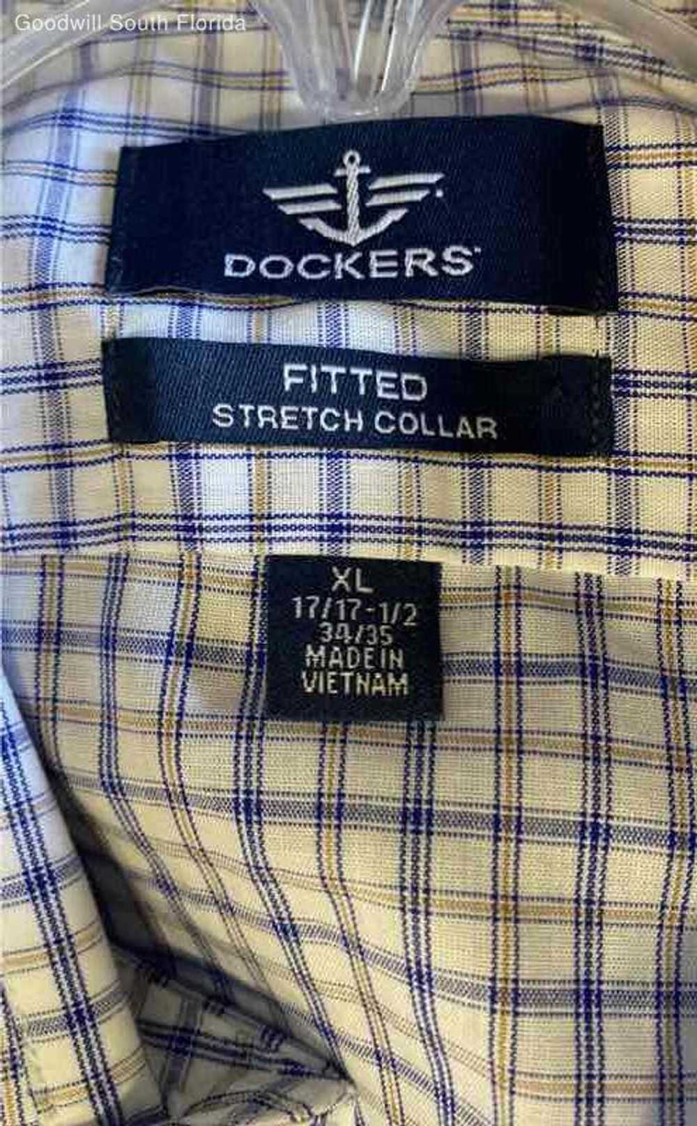 Dockers Mens Multicolor Plaid Fitted Stretch Coll… - image 3